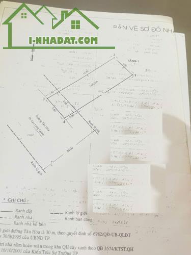 Bán nhà mặt tiền Tân Hóa - Lũy Bán Bích, Kết nối Hồng Bàng, Q11, 5.9x18m, Cấp 4, 8 tỷ.