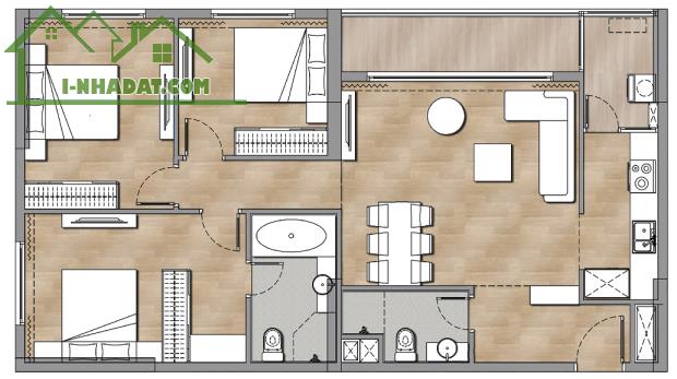 Sun Cosmo - Căn 3PN, 99.1m2 view thành phố, biển đẹp nhất dự kiến bàn giao T6/2025 - 1