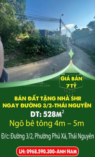 CHÍNH CHỦ BÁN ĐẤT TẶNG NHÀ SHR NGAY ĐƯỜNG 3/2-THÁI NGUYÊN - 3