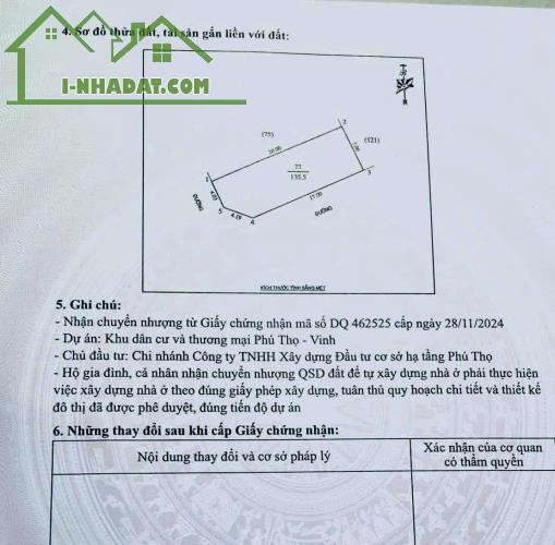 Lô góc dự án Phú Thọ, bên hông là Công Viên