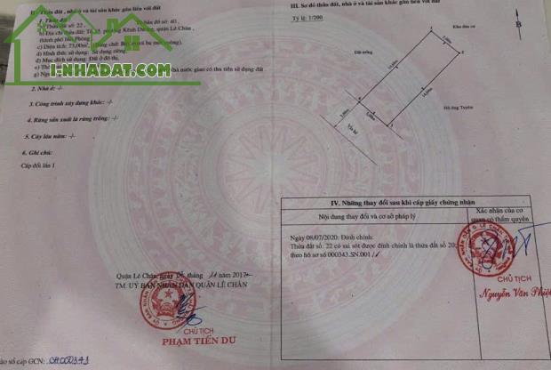 Bán đất mặt đường Ngô Kim Tài - Quán Nam, 73m, ngang 5m, vỉa hè 5m, Giá 5.1 tỉ - 3