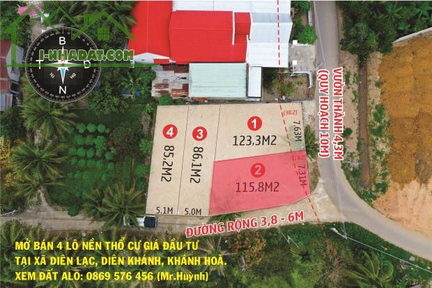 BÁN ĐẤT NỀN XÃ DIÊN LẠC, DIÊN KHÁNH, KHÁNH HOÀ - 3