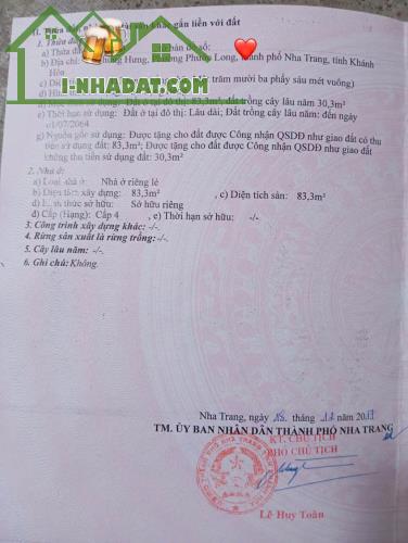 Chính Chủ Bán Nhanh Lô Đất Tặng Nhà Cấp 4 Tại Phùng Hưng, Phường Phước Long, TP Nha - 4