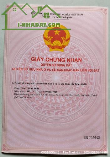 ĐẤT ĐẸP - GIÁ TỐT - Vị Trí Đắc Địa Tại Xã Tân Phú Trung, Huyện Củ Chi, TPHCM - 1