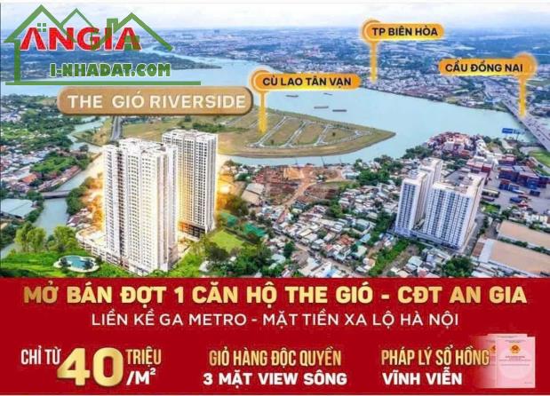 Bán Dự án The Gió An Gia 75m2 2PN 2WC TP Biên Hòa, Dĩ An, HCM, cạnh sông Đồng Nai, Ga