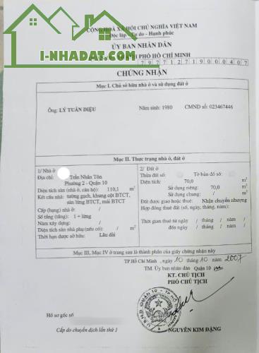 hàng hiếm! mời mua mặt tiền Trần Nhân Tôn 4x17m, 2 tầng giá 21,9 tỷ TL