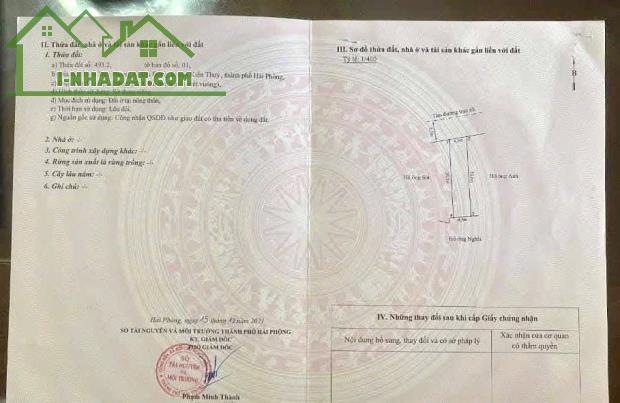 Bán đất Đại Đồng - Kiến Thụy - Hải Phòng