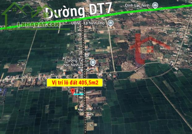 LÔ ĐẤT 405m2 NINH THỌ ĐƯỜNG NHỰA RẼ VÀO 100m, GẦN TRỤC DT7 CHỈ 1 TỶ - 1