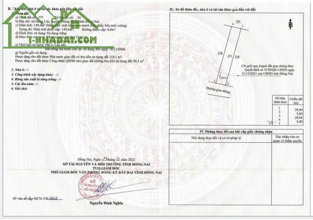 Cần tiền bán lô đất đẹp, giá cả hợp lý tại xã Hưng Lộc, Thống Nhất, Đồng Nai - 3