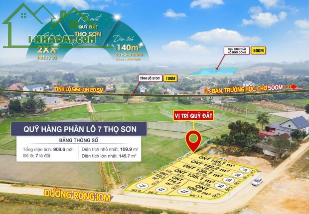 Bán Đất Triệu Sơn, Thanh Hóa – Gần Sân Bay & KCN 500ha – Chỉ 300 Triệu/Lô! 🚀