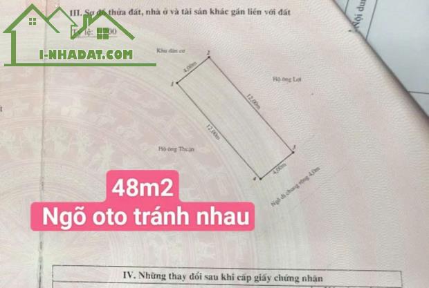 Bán đất cạnh Dự án Việt Phát - Vĩnh Niệm, 48m, ngõ 5m, Giá 2.48 tỉ , ô.tô ra vào - 1