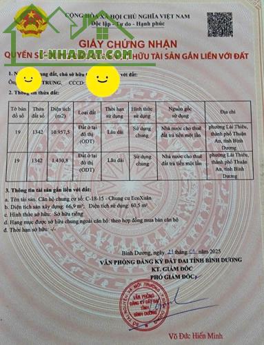 CHÍNH CHỦ CẦN BÁN CĂN HỘ ECOXUAN MỚI TINH ĐÃ CÓ SỔ Tại Lái Thiêu, Thuận An