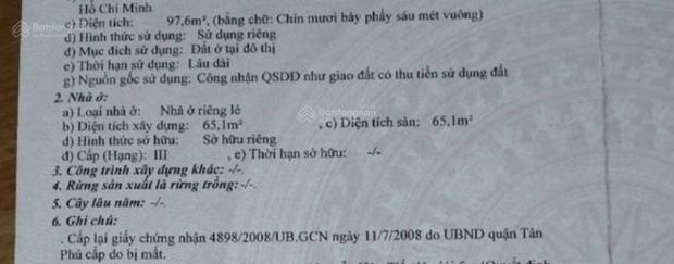 Hẻm ôtô Nguyễn Hữu Tiến 4 x 24m2 (97,6m2) gần Chế Lan Viên giá chỉ 6 tỷ.. - 2