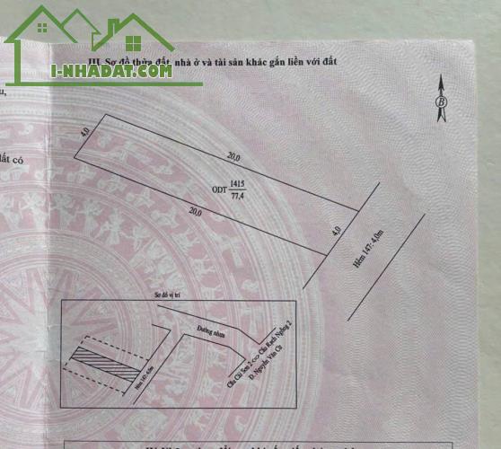 Bán nền thổ cư trục chính hẻm lt 12-20 gần nguyễn văn cừ giá 2,250 tỷ - 2