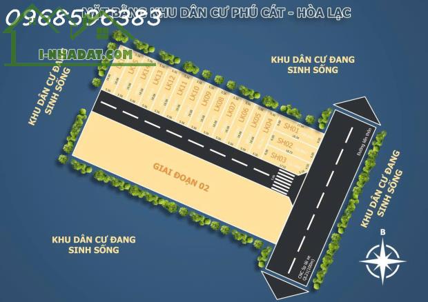 Bán lô đất tại thôn 7 PHÚ CÁT - HÒA LẠC, Dt 100 m2 Full thổ cư