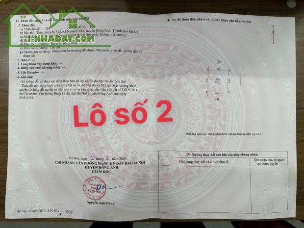 Cơ hội sở hữu lô đất đẹp nhất Đông Anh chỉ với hơn 3 tỷ - 4