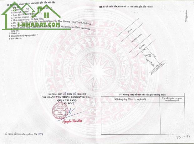 Bán nền 163 D3 KDC Hồng Loan ( Đối diện bến xe TTTP Cần Thơ )