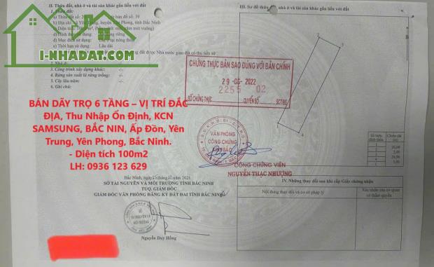 BÁN DÃY TRỌ 6 TẦNG – VỊ TRÍ ĐẮC ĐỊA, Thu Nhập Ổn Định, KCN SAMSUNG, BẮC NINH - 1