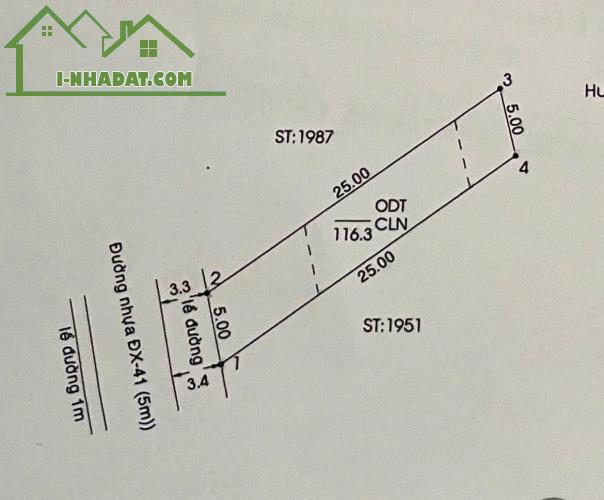 Bán đất mặt tiền Dx 041 Phú Mỹ gần khu Hiệp thành 3