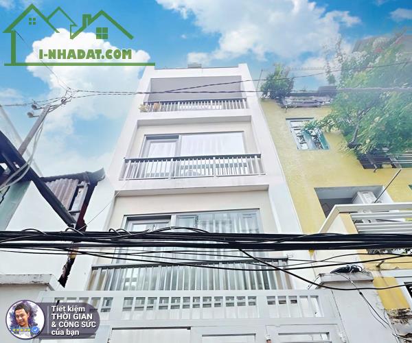 BÁN NHÀ ĐOÀN VĂN BƠ. 24M2. 3MX8M. 5 TẦNG KIÊN CỐ. HẺM THÔNG GẦN 3M. SÁT Q1. QUANH NHÀ CHỢ