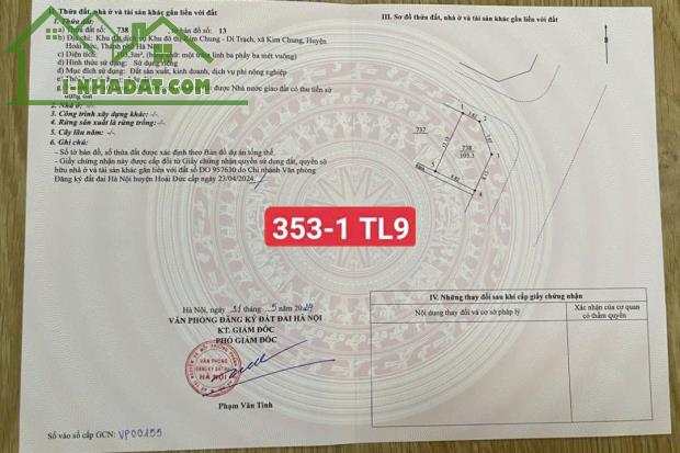 ĐẤT DỊCH VỤ TL9 LAI XÁ KIM CHUNG HOÀI ĐỨC HÀ NỘI GIÁ TỐT NHẤT - 1