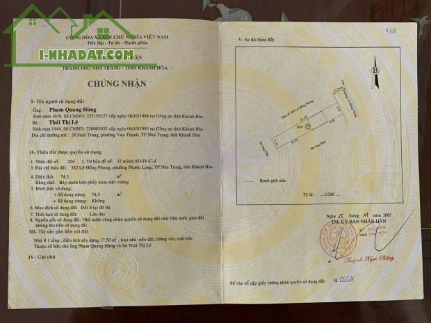 CHÍNH CHỦ Bán Hoặc Cho Thuê Nhà Lê Hồng Phong, Phước Long, Nha Trang, Khánh Hoà - 3