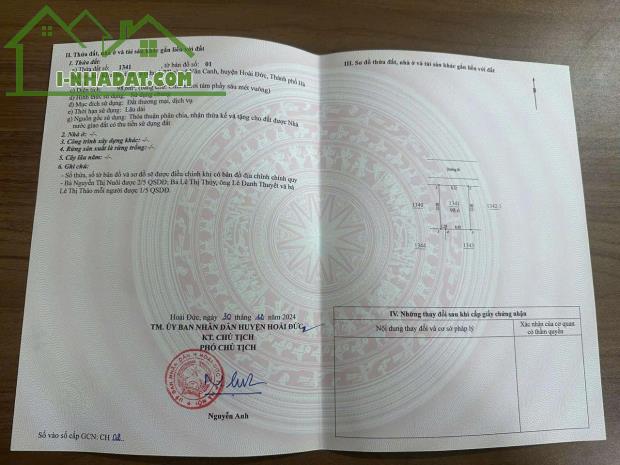 Bán Đất Vân Canh Hoài Đức, 98.6m2 Mặt tiền 8.22m mặt đườg 11m cạnh vành đai 3.5 giá đầu tư - 2
