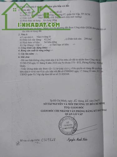 Chính chủ Bán Nhà 1 trệt,lửng 3 lầu 62/7 Phạm Huy Thông, p7, Gò Vấp, tpHcm - 2