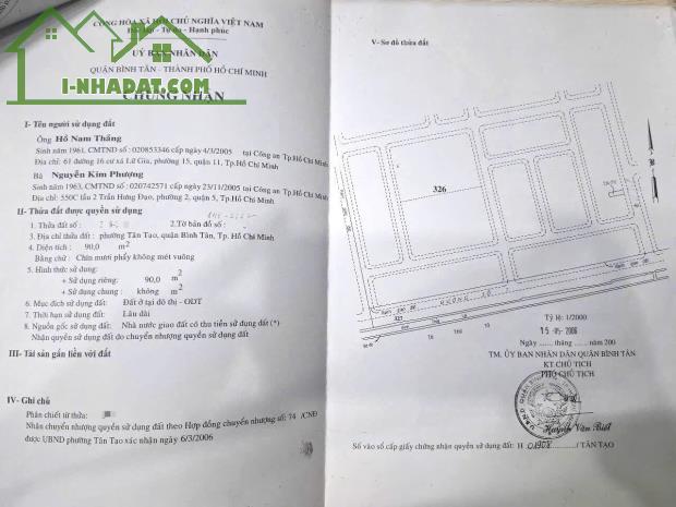 Đất MẶT TIỀN KHU TÊN LỬA 5X18M giá 8.45 tỷ
