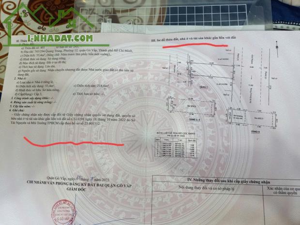 CHÍNH CHỦ Cần Bán Nhanh Căn Nhà 2 Mặt Tiền Trước Sau  Vị Trí Tại Quận Gò Vấp, TP HCM - 1