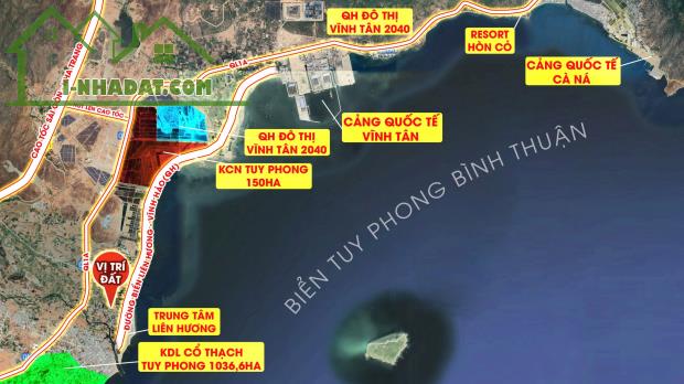 Đất biển Liên Hương - Bình Thuận, Kề KDL Cổ Thạch, Đường lớn 29, Full thổ cư, Giá đầu tư - 4