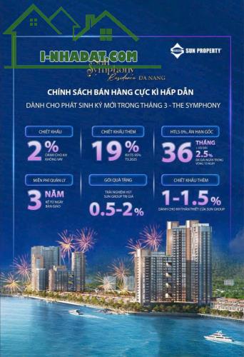 Căn hộ ven sông Hàn Sun Symphony Đà Nẵng, view trực diện pháo hoa, giá CĐT, CK đến 21%