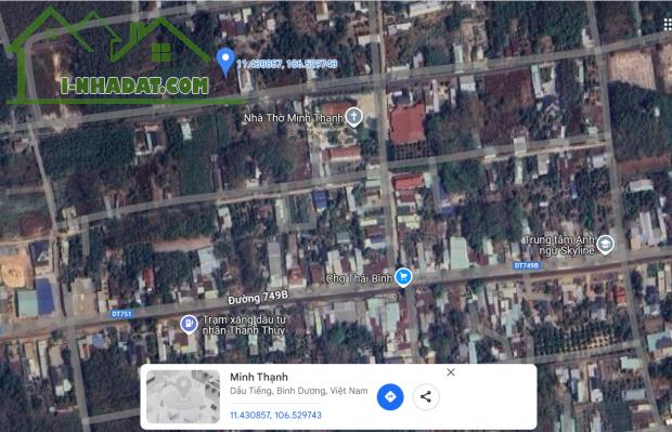 BÁN 15x44=664,6m2 100M ĐẤT Ở MẶT TIỀN DT744 MINH THẠNH DẦU TIẾNG 390tr - 1