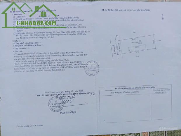 BÁN 15x44=664,6m2 100M ĐẤT Ở MẶT TIỀN DT744 MINH THẠNH DẦU TIẾNG 390tr - 2
