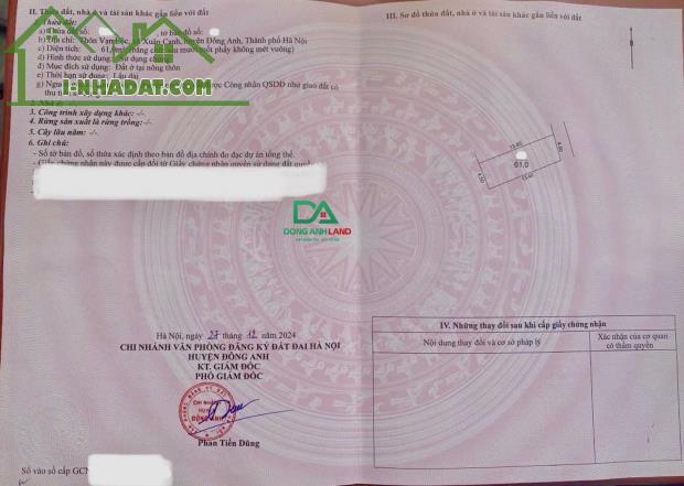Bán 61m đất giá rẻ tại Vạn Lộc Xuân Canh Đông Anh - 2