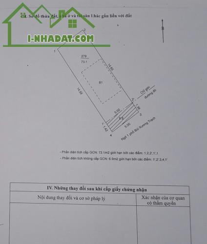 BÁN MẢNH ĐẤT CỰC ĐẸP MẶT NGÕ 1 BÙI XƯƠNG TRẠCH, Ô TÔ, KINH DOANH, MẶT TIỀN RỘNG, DT 73M2