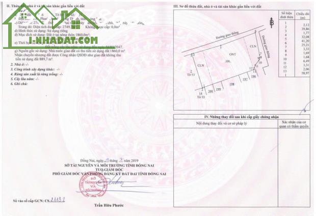 2800m2 QH đất ở toàn bộ, 1800m2 đất thổ cư! 2 MẶT TIỀN AN PHƯỚC, LONG THÀNH 14.5 TỶ - 1