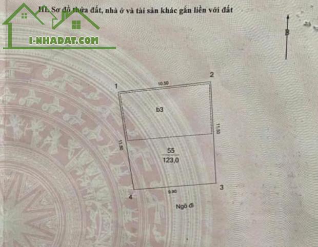 Bán đất Khương Đình, Lô góc, Mặt tiền 10m, diện tích 123m2, Giá 23.5 tỷ. LH 0906556885.