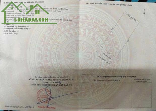 Bán Đất MT Phú Lộc 19 Ngay Chợ Phú Lộc. Ngang 8m. Q Thanh Khê Giá 5yX Thương Lượng