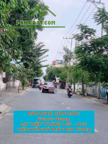 Bán nhà căn góc 62m2-4tang mt Hiệp Thành 45 Q12 ,liền kề nhà máy bia Tiger - 5 tỷ nhỉnh - 2