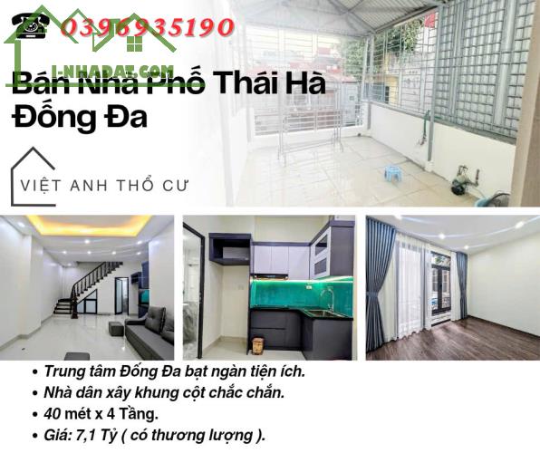 Bán nhà phố Thái Hà_Hiếm Khu Vực_Nhà Mới Đẹp_40mx4T_Giá: 7.1 Tỷ_Lh: 0396935190.