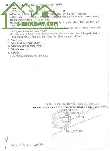 BÁN ĐẤT 1038M² CÓ SẴN NHÀ, SỔ ĐỔ GIÁ TỐT- 2 MẶT TIỀN ĐƯỜNG 328, PHƯỚC THUẬN, XUYÊN MỘC - 4