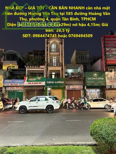 NHÀ ĐẸP – GIÁ TỐT - CẦN BÁN NHANH căn nhà mặt tiền đường Hoàng Văn Thụ tại quận Tân Bình, - 2
