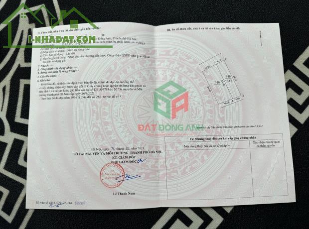 BÁN ĐẤT 153,5M2 LỖ GIAO VIỆT HÙNG ĐÔNG ANH - ĐÓN SÓNG VIN VÀ TỔ HỢP THỂ THAO T&T - 2