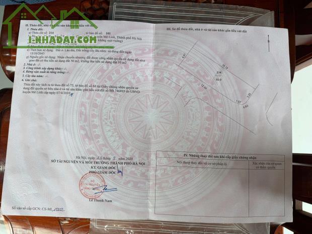 BÁN LÔ GÓC 60m QUANG MINH - MÊ LINH - HN - SẴN DÒNG TIỀN - SỔ CHÍNH CHỦ