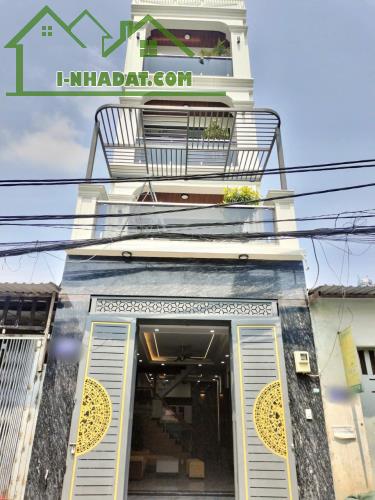Bình Tân,Nhà Mới 4 tầng 68m2, mặt tiền kinh doanh, gần chợ Gò xoài,giá rẻ.