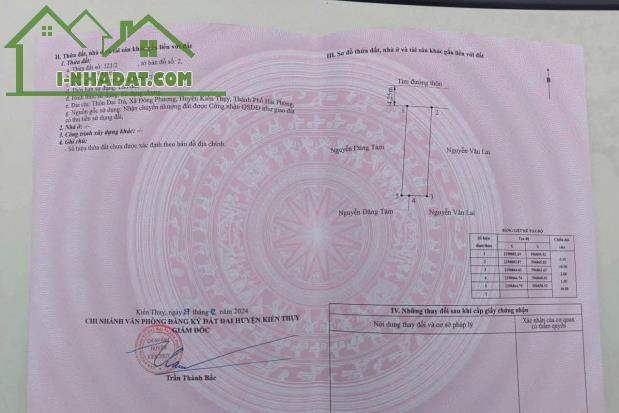Bán đất Đông Phương - Kiến Thụy - Hải Phòng