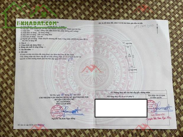 SIÊU PHẨM GIÁ 2TY150 ĐẤT TẠI ĐẠI YÊN-CHƯƠNG MỸ D/T:55M - 3