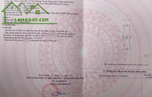 Bán 64m² đất ở thôn Lương Nỗ, xã Tiên Dương - DA - HN. - 3