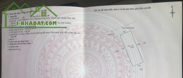 Bán đất nền tại Đông Vệ, Thanh Hóa, 45 triệu, 106.2m2 - Hàng hot